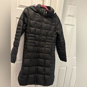 North face long puffer jacket